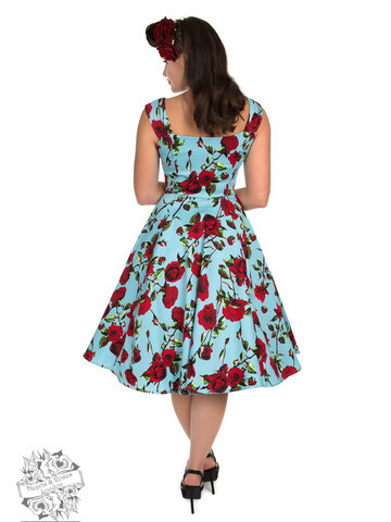 Pre dokonalý a originálny outfit Retro pin up šaty Záhon ruží